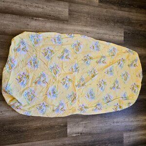 Vintage Dundee Stretch End Crib Sheet Smurfs Design Bed Sheet Yellow Peyo 1983